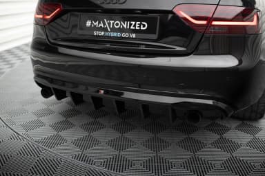 Задня накладка Maxton Audi A5 Coupe / Cabrio S-Line 8T (версія з одинарними вихлопами з двох сторін) - фото My Tuning Lab