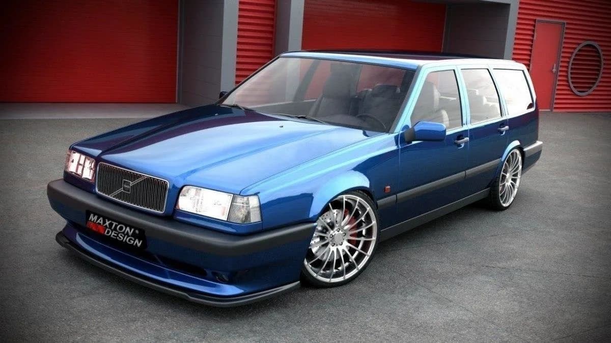 Передній сплітер Maxton Volvo 850 R (чорний глянець) - фото My Tuning Lab