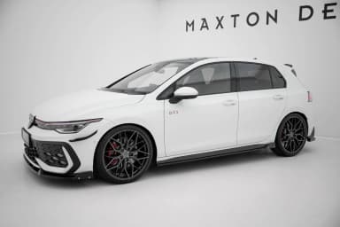 Накладки на пороги V.2 + Flaps Maxton Volkswagen Golf GTI / GTE / GTI Clubsport / GTD / R-Line Mk8 - фото My Tuning Lab