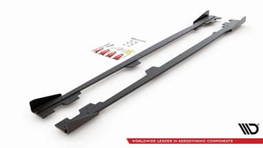 Накладки на пороги Racing Durability + Flaps Maxton BMW 1 F21 M135i / M140i / M-пакет - фото My Tuning Lab