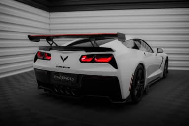 Karbonowy Spoiler Z Wewnętrznymi Wspornikami + LED Maxton Chevrolet Corvette Stingray / Grand Sport C7 - фото My Tuning Lab