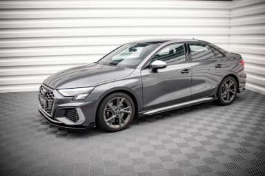 Накладки на пороги Street Pro + Flaps V.1 Maxton Audi S3 / A3 S-Line 8Y / 8Y Facelift - фото My Tuning Lab