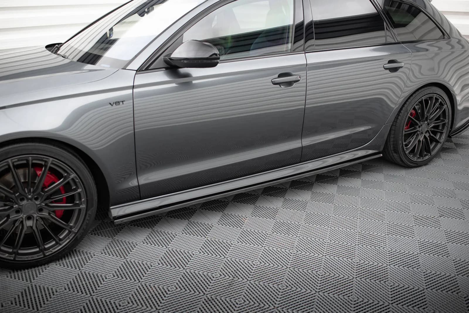 Накладки на пороги Maxton Audi S6 / A6 S-Line / A6 C7 FL - фото My Tuning Lab