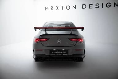 Karbonowy Spoiler Z Wewnętrznymi Wspornikami + LED Maxton Mercedes-Benz CLA Coupe C118 / C118 Facelift - фото My Tuning Lab