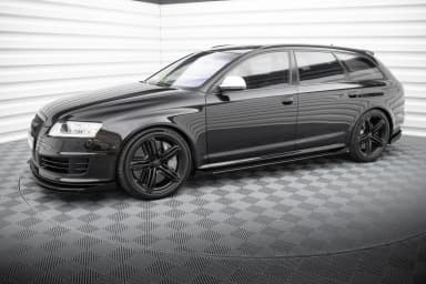 Накладки на пороги Street Pro + Flaps Maxton Audi RS6 Avant C6 - фото My Tuning Lab