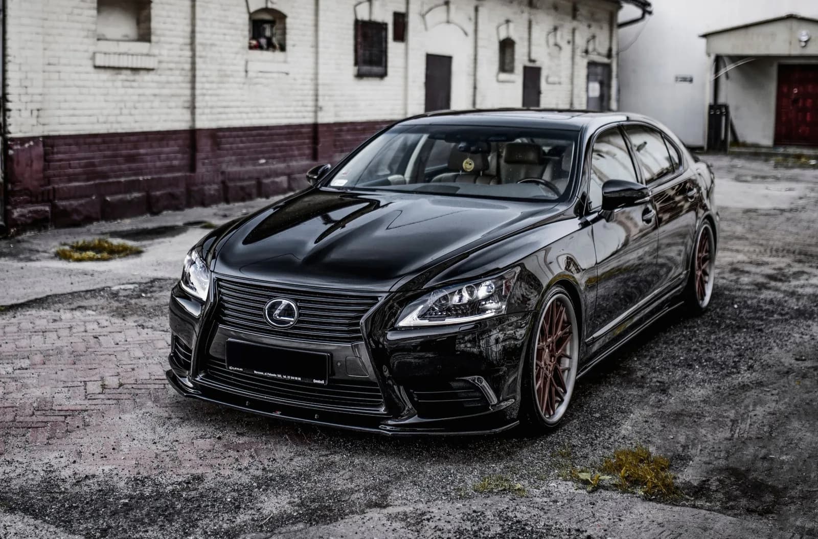 Передній сплітер Maxton Lexus LS MK4 Facelift (чорний глянець) - фото My Tuning Lab
