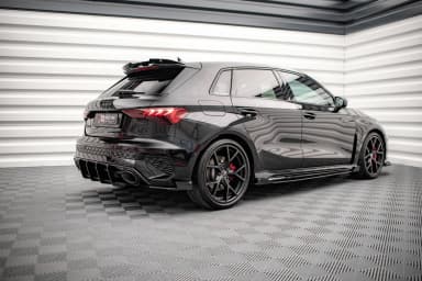Накладки на пороги Street Pro + Flaps Maxton Audi RS3 Sportback 8Y - фото My Tuning Lab