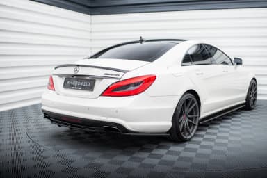 Задній сплітер srodkowy Maxton Mercedes CLS C218 (z dyfuzorem) AMG Line (чорний глянець) - фото My Tuning Lab
