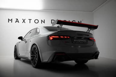 Karbonowy Spoiler Z Zewnętrznymi Wspornikami V.1+ LED Maxton Audi A5 / A5 S-Line / S5 / RS5 Coupe F5 / F5 Facelift - фото My Tuning Lab