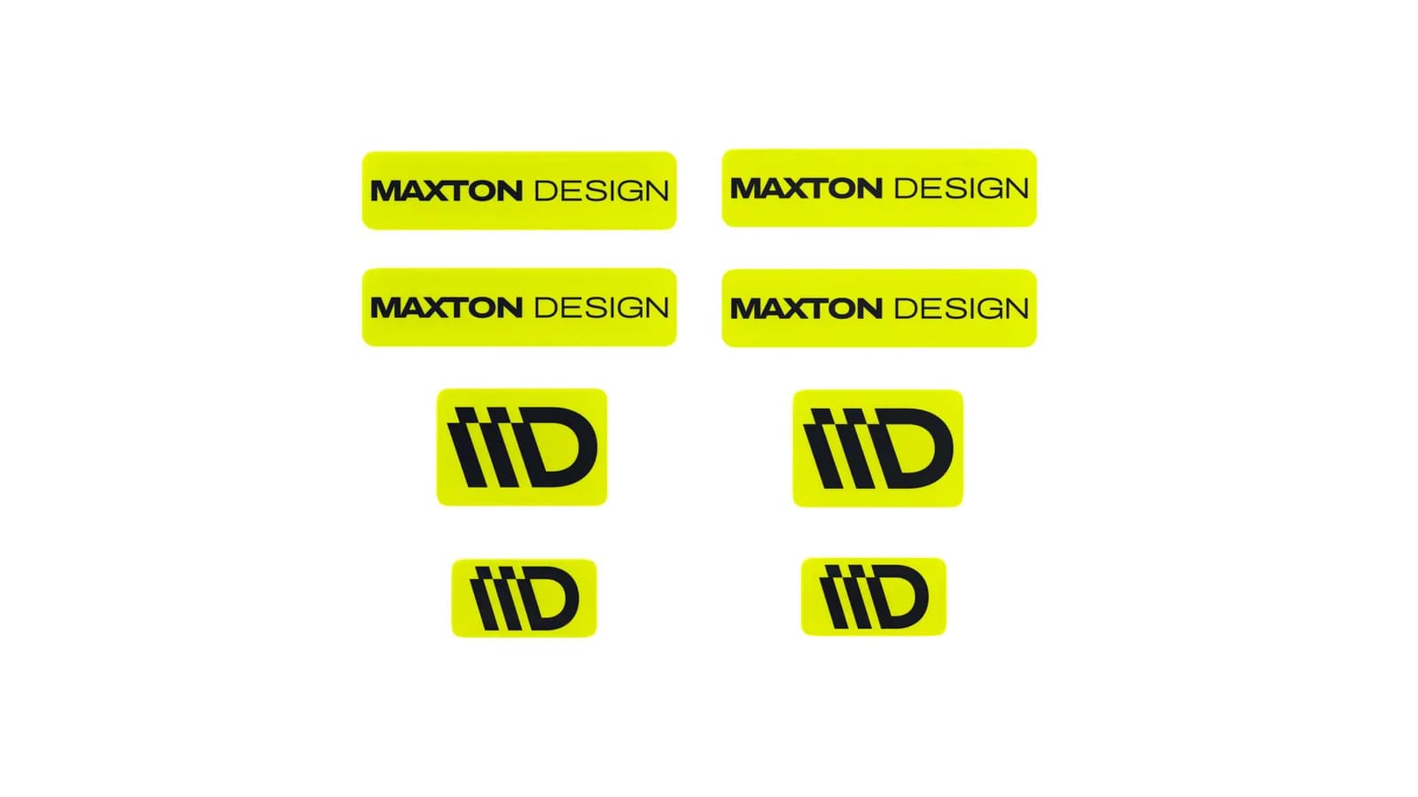 лаймово-чорний 3D набір наклейок Maxton Design - фото My Tuning Lab