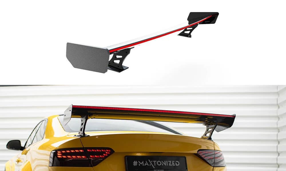 Karbonowy Spoiler Z Zewnętrznymi Wspornikami + LED Maxton Audi A5 Coupe 8T - фото My Tuning Lab