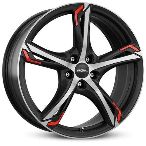 Легкосплавний диск 17" Ronal R62 red 17x7,5 ET42 5x100 Jetblack-Matt-Frontkopiert - фото My Tuning Lab