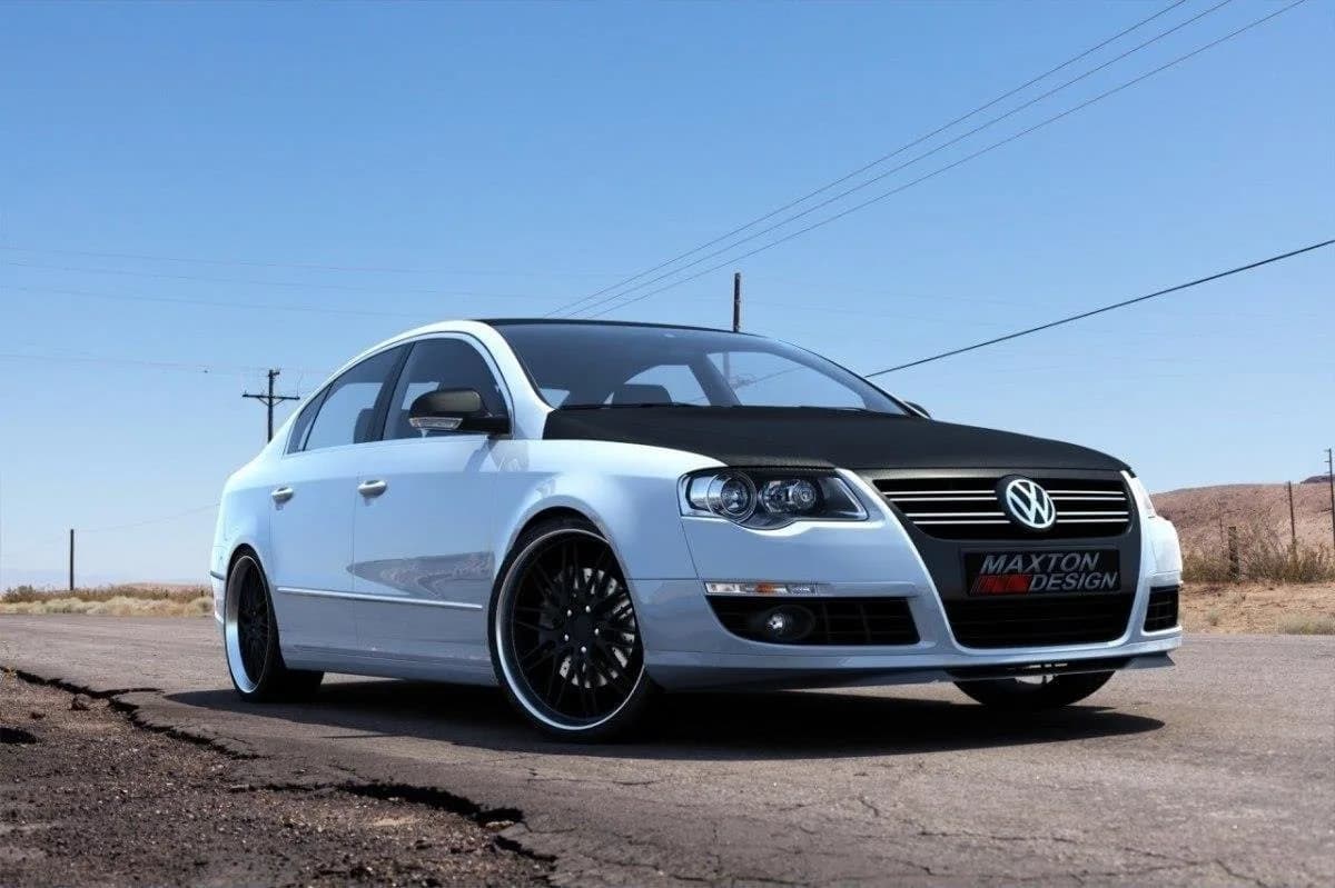 Передній сплітер Maxton Volkswagen Passat B6 (чорний глянець) - фото My Tuning Lab