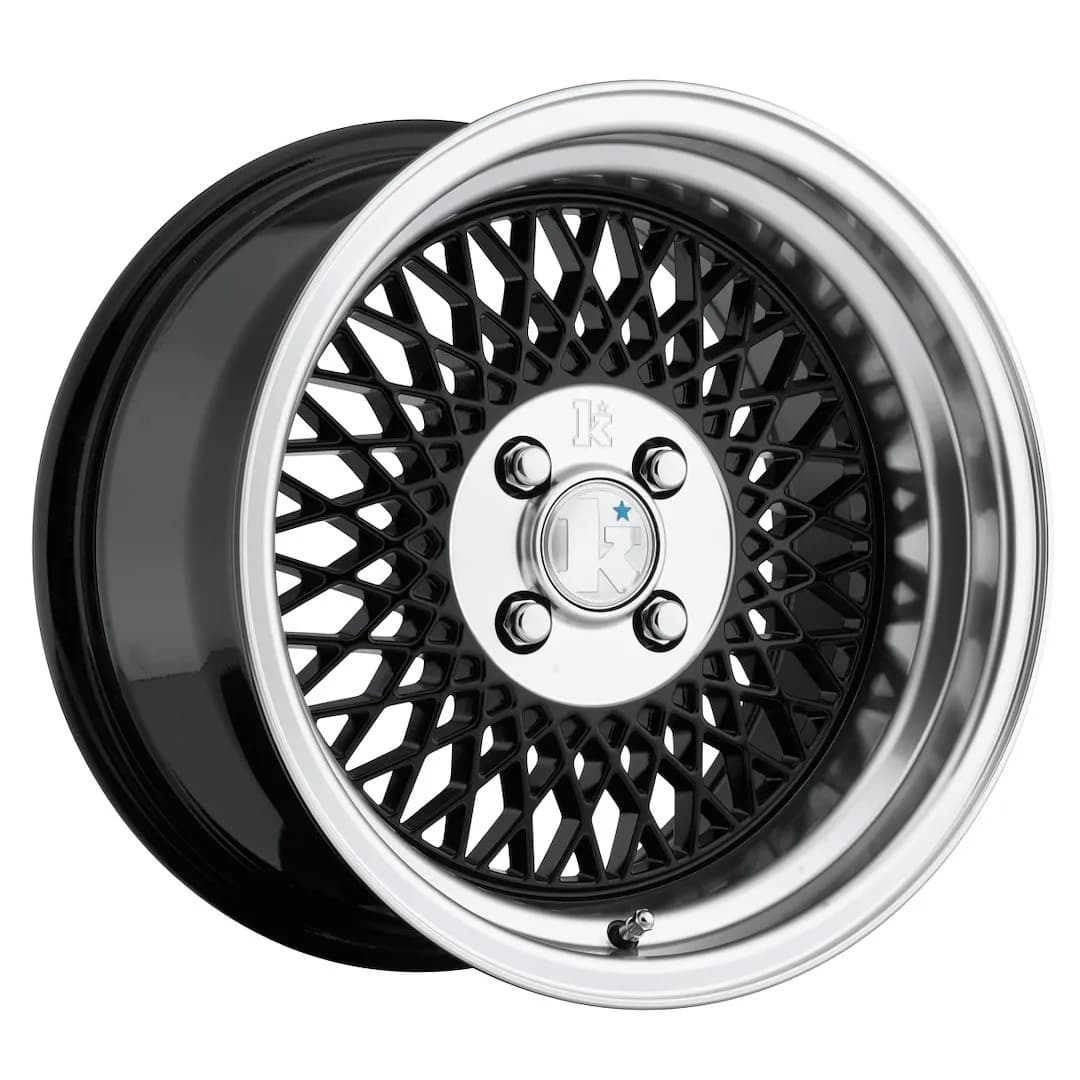 Легкосплавний диск 16" Klutch Wheels SL1 16x8 ET15 4x100 глянцевий чорний з фрезерований кант - фото My Tuning Lab