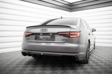 Задня накладка Maxton Audi A4 S-line B9 (Wersja z pojedynczą końcówką Вихлопu z jednej strony) - фото My Tuning Lab