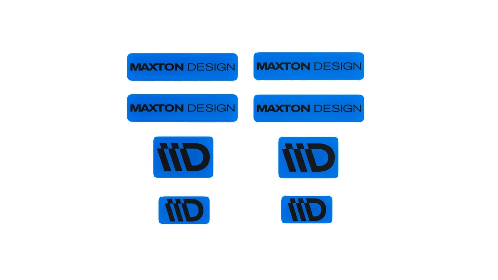 синьо-чорний 3D набір наклейок Maxton Design - фото My Tuning Lab