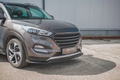 Передній сплітер Maxton Hyundai Tucson MK3 (чорний глянець) - фото My Tuning Lab