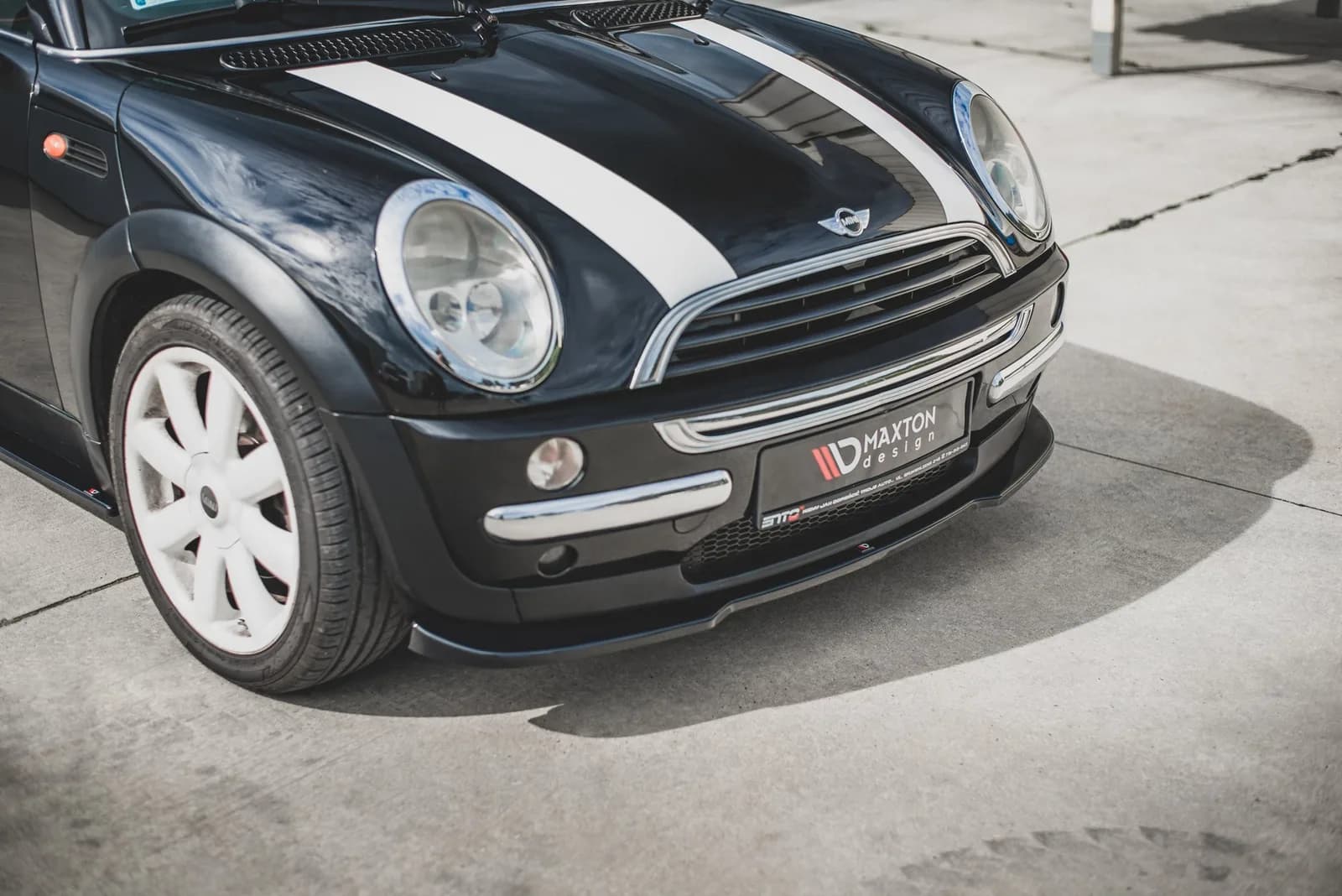 Передній сплітер Maxton Mini Cooper / One R50 (чорний глянець) - фото My Tuning Lab