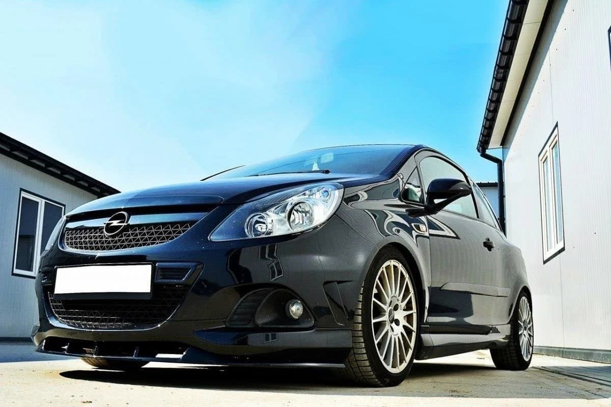 Передній сплітер Maxton Opel Corsa D Nurburg ( OPC / VXR Bumper ) (чорний глянець) - фото My Tuning Lab