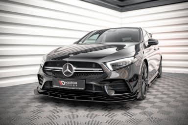 Передній сплітер Street Pro + Flaps Maxton Mercedes A35 AMG / AMG-Line Aero Pack W177 - фото My Tuning Lab