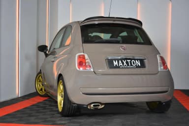Задні сплітери boczne Maxton Fiat 500 Hatchback дорестайлінг (чорний глянець) - фото My Tuning Lab