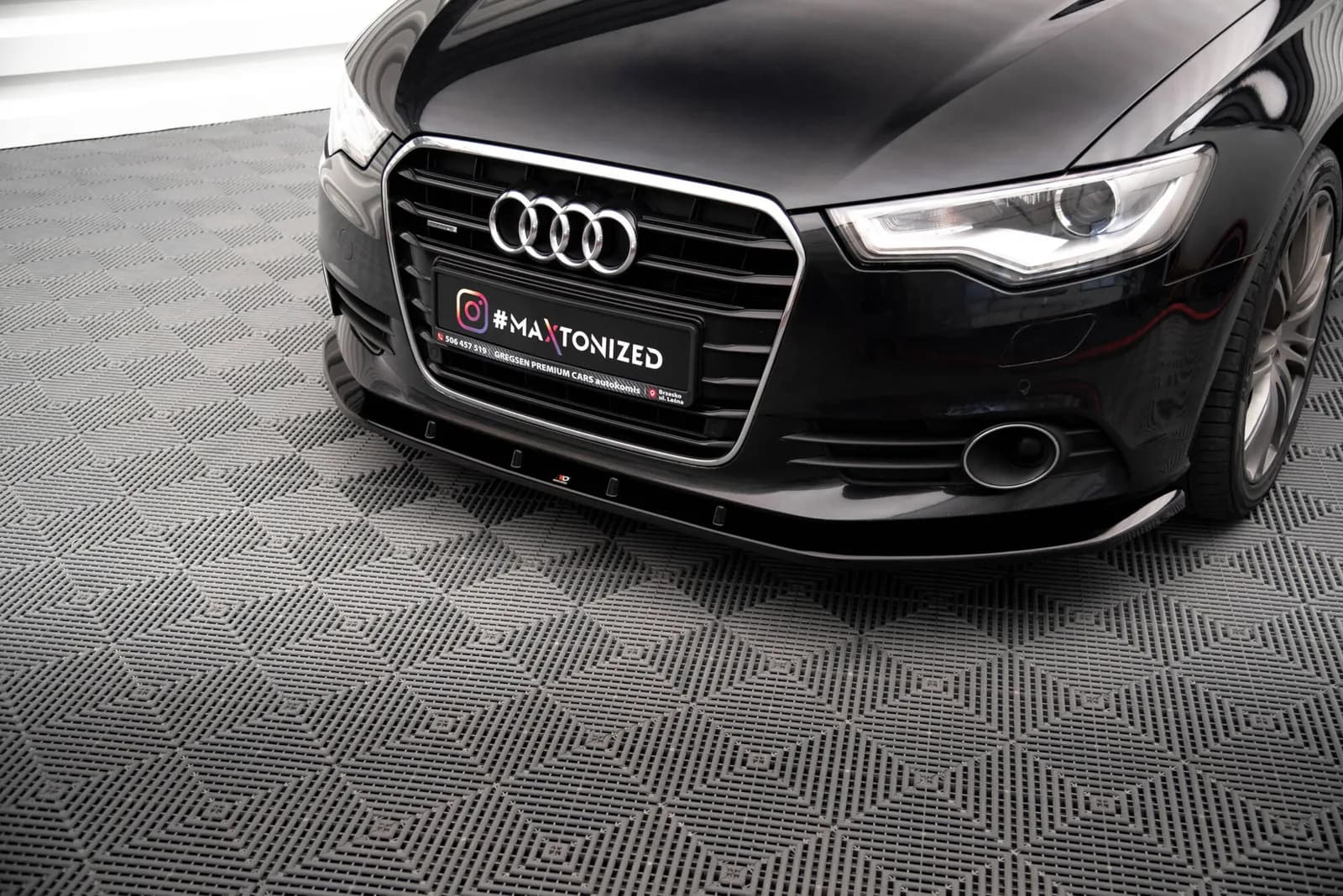 Передній сплітер V.3 Maxton Audi A6 C7 - фото My Tuning Lab
