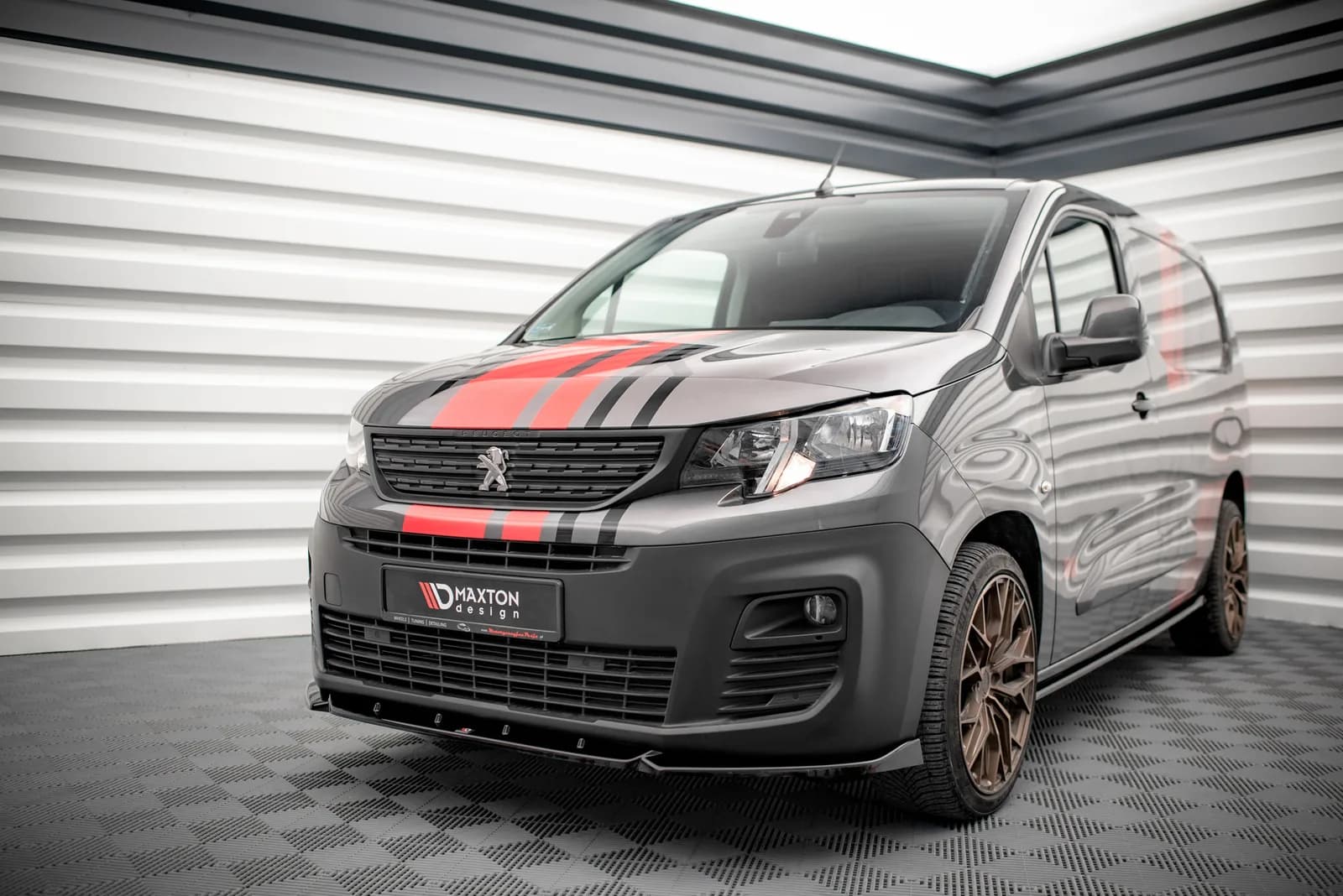 Передній сплітер Maxton Peugeot Partner Mk3 - фото My Tuning Lab