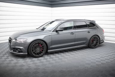 Накладки на пороги Maxton Audi S6 / A6 S-Line / A6 C7 FL - фото My Tuning Lab