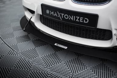 Передній сплітер Maxton Racing BMW M3 E92 / E93 дорестайлінг (чорний глянець) - фото My Tuning Lab