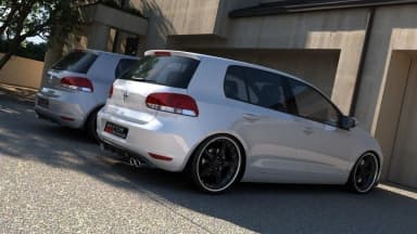 Maxton Design Задній дифузор VW Golf 6 z 2 otworami na Вихлоп - фото My Tuning Lab