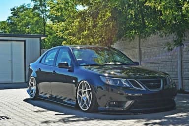 Передній сплітер Maxton Saab 9-3 Turbo X (чорний глянець) - фото My Tuning Lab