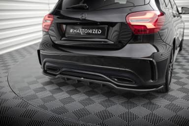 Задній сплітер (Z Dyfuzorem) Maxton Mercedes-Benz A AMG-Line W176 Facelift - фото My Tuning Lab