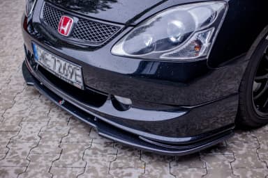 Передній сплітер Maxton V1 Honda Civic EP3 (MK7) Type-R/S рестайлінг (чорний глянець) - фото My Tuning Lab