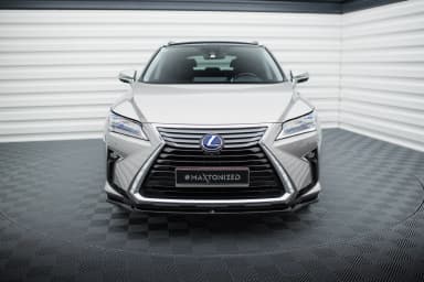 Передній сплітер Maxton V1 Lexus RX MK4 (чорний глянець) - фото My Tuning Lab