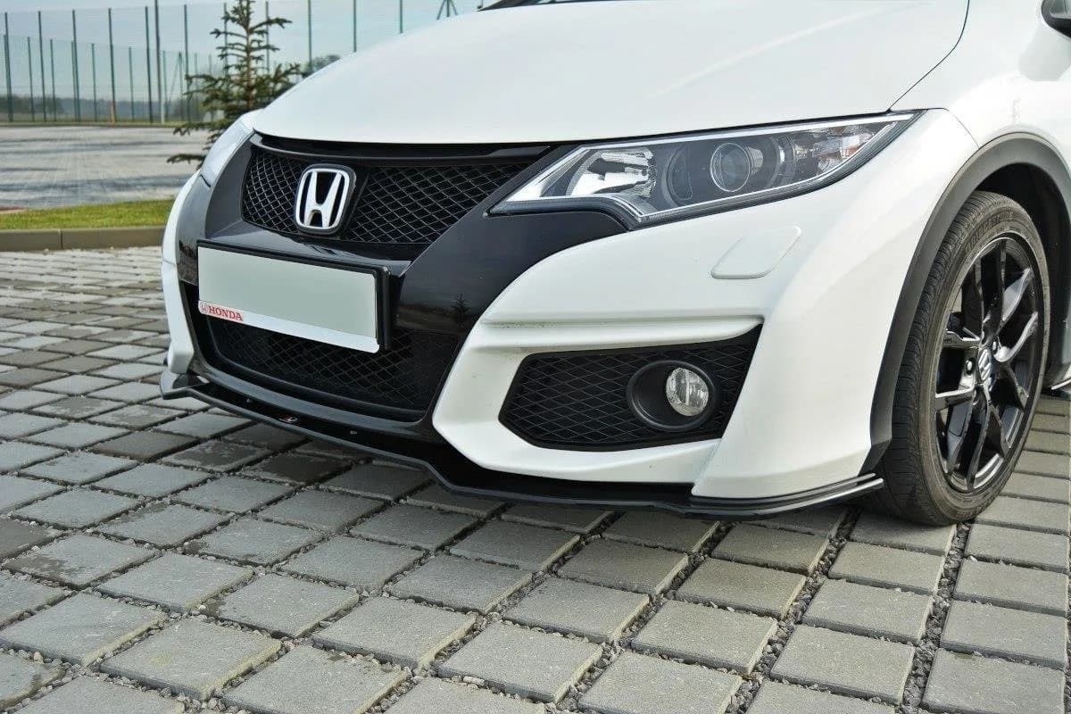 Передній сплітер Maxton Honda Civic MK9 рестайлінг (чорний глянець) - фото My Tuning Lab