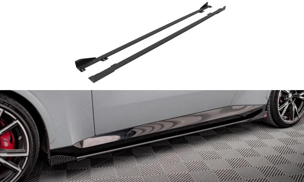 Накладки на пороги Street Pro + Flaps Maxton BMW 2 Coupe M-пакет / M240i G42 - фото My Tuning Lab