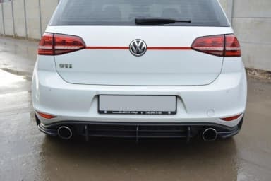 Задні сплітери boczne Maxton Volkswagen Golf MK7 GTI (чорний глянець) - фото My Tuning Lab