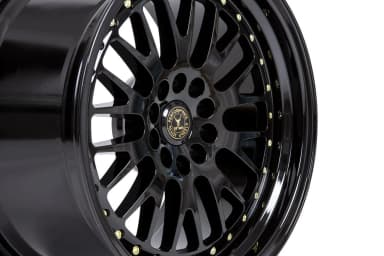 Легкосплавний диск 18" 59 North Wheels D-003 18x9,5 ET20 5x114,3/120 глянцевий чорний/золотий заклепки - фото My Tuning Lab