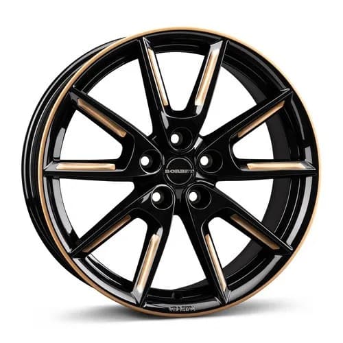 Легкосплавний диск 19" Borbet LX19 19x8 ET40 5x112 чорний Glossy золотий Spoke Rim - фото My Tuning Lab