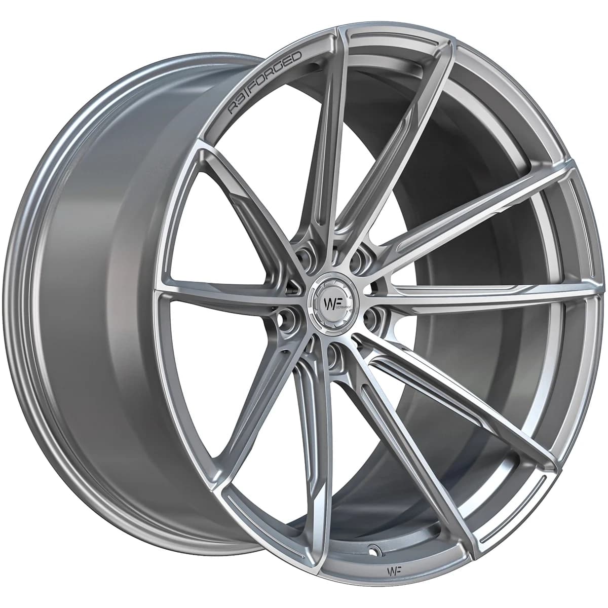Легкосплавний диск 19" Wheelforce RACE.THREE 19x9 ET44 5x112 Frozen срібний - фото My Tuning Lab