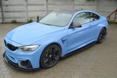 Накладки на пороги Maxton BMW M4 F82 (чорний глянець) - фото My Tuning Lab