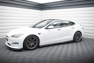 Накладки на пороги V.1 Maxton Tesla Model S Plaid Mk1 Facelift - фото My Tuning Lab