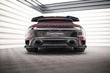 Задній центральний сплітер з дифузором Maxton Porsche 911 Turbo S 992 - фото My Tuning Lab