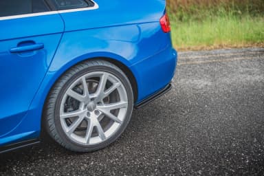 Задні сплітери boczne Maxton Audi S4 / A4 S-Line B8 Sedan (чорний глянець) - фото My Tuning Lab