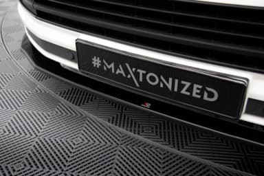 Передній сплітер Maxton V2 Volkswagen T6 (чорний глянець) - фото My Tuning Lab