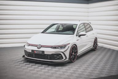 Канарди (аеродинамічні накладки переднього бампера) Maxton Volkswagen Golf GTI Mk8 - фото My Tuning Lab