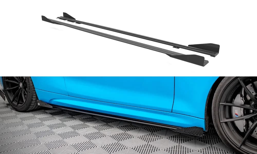 Накладки на пороги Street Pro + Flaps Maxton BMW M2 F87 - фото My Tuning Lab