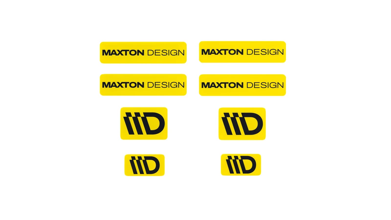 жовто-чорний 3D набір наклейок Maxton Design - фото My Tuning Lab