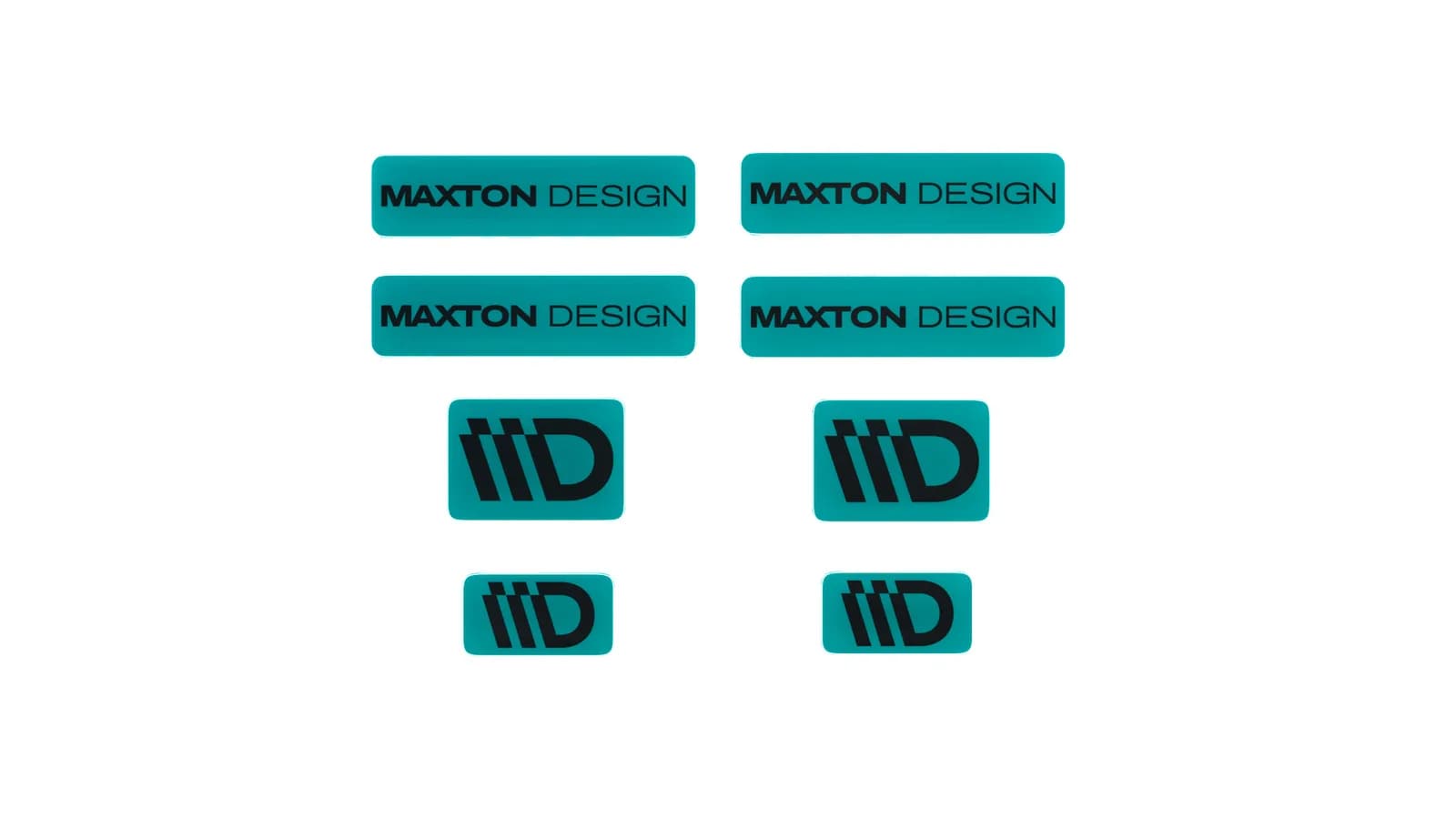 бірюзово-чорний 3D набір наклейок Maxton Design - фото My Tuning Lab