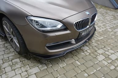 Передній сплітер Maxton BMW 6 Gran Coupe (чорний глянець) - фото My Tuning Lab